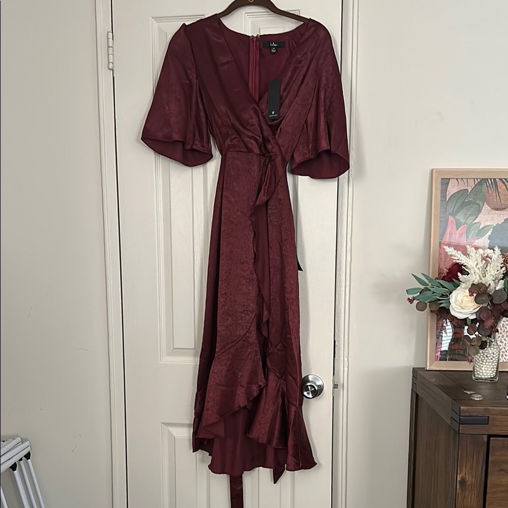 Lulu’s Burgundy Wrap Dress